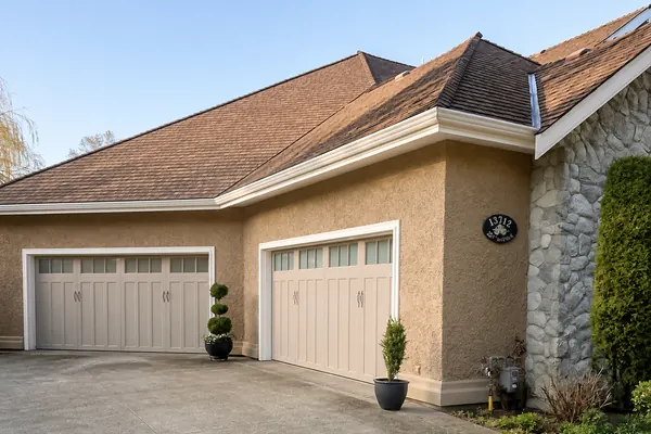 Beautiful classic Coachman garage doors by Clopay.