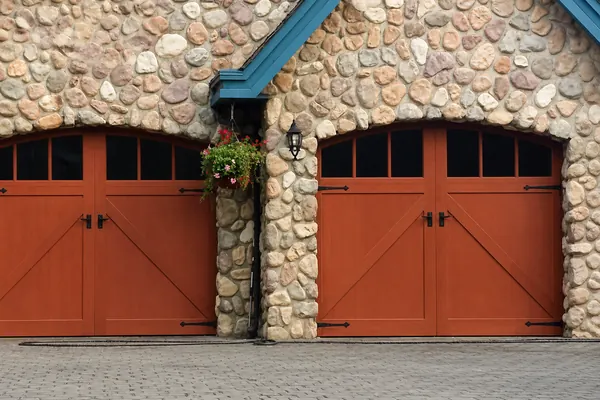 Beautiful custom Reserve Collection wood garage doors from Clopay.