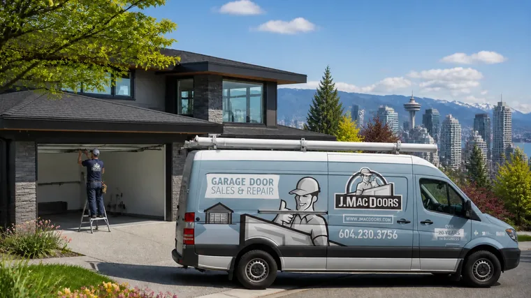 J.Mac service van outside a Vancouver home